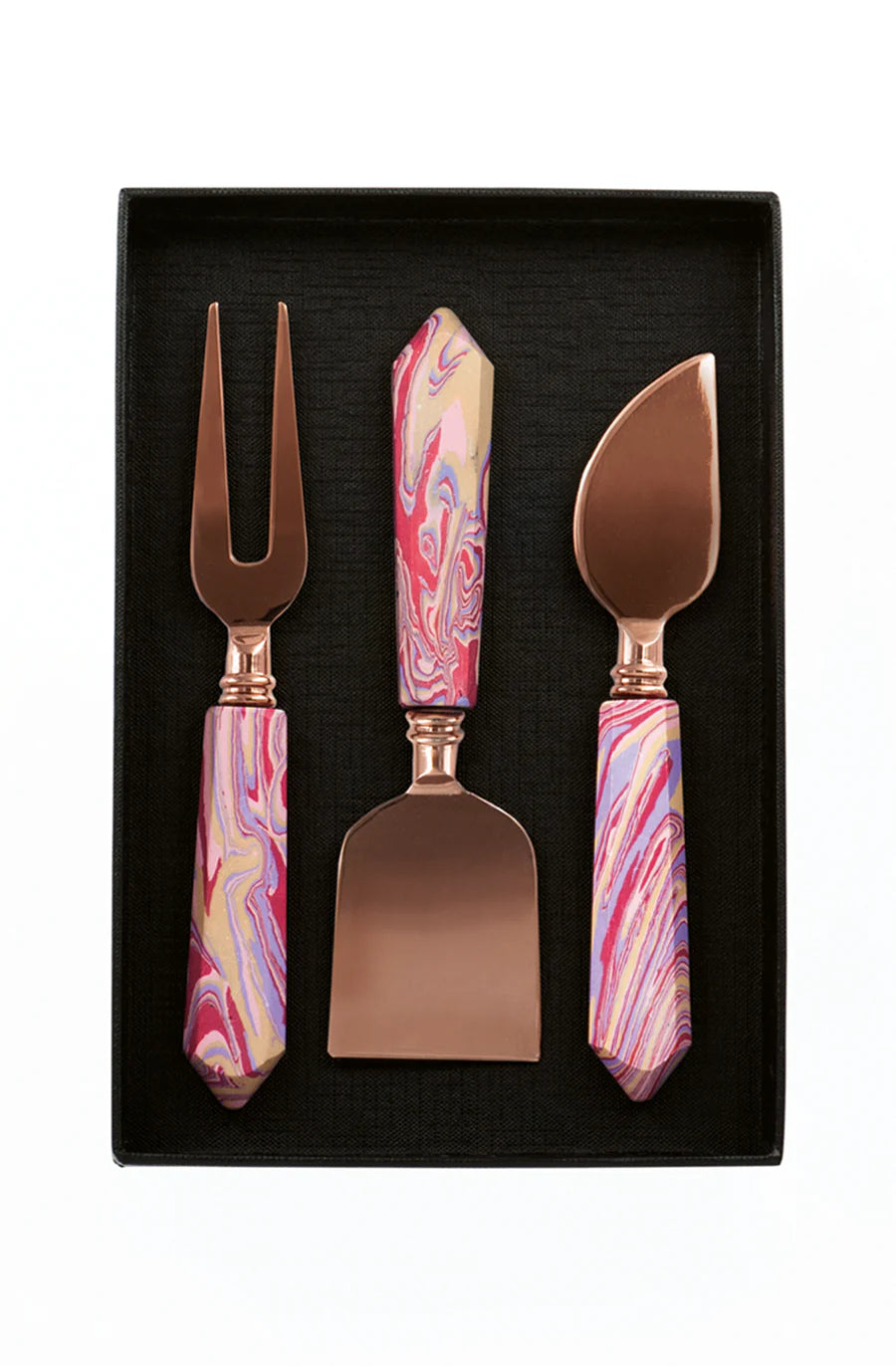 Cheese Set - Pink Marble