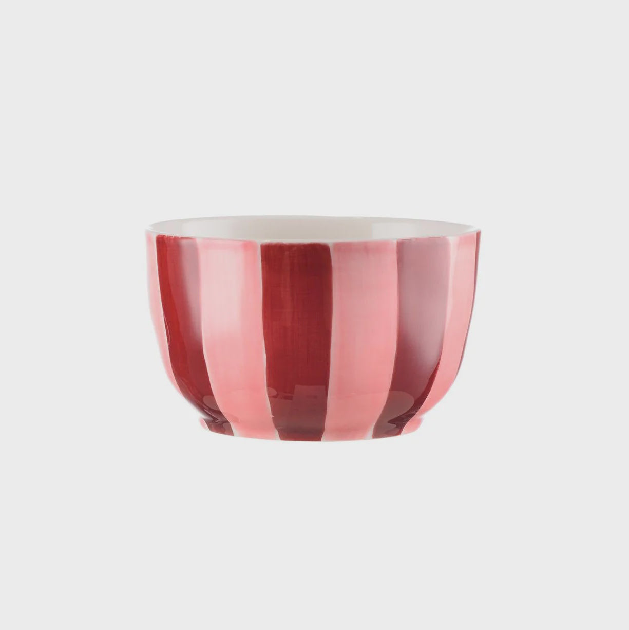 Small Bowl - Pink & Burgundy Stripe