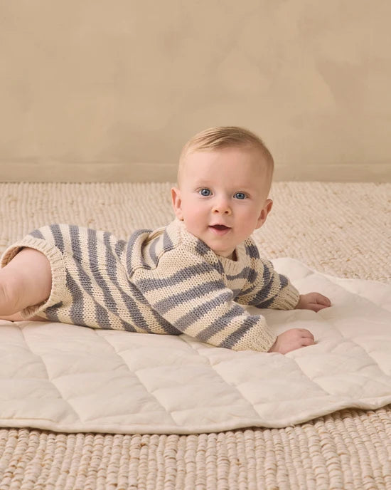 Rex Romper Slate Stripe