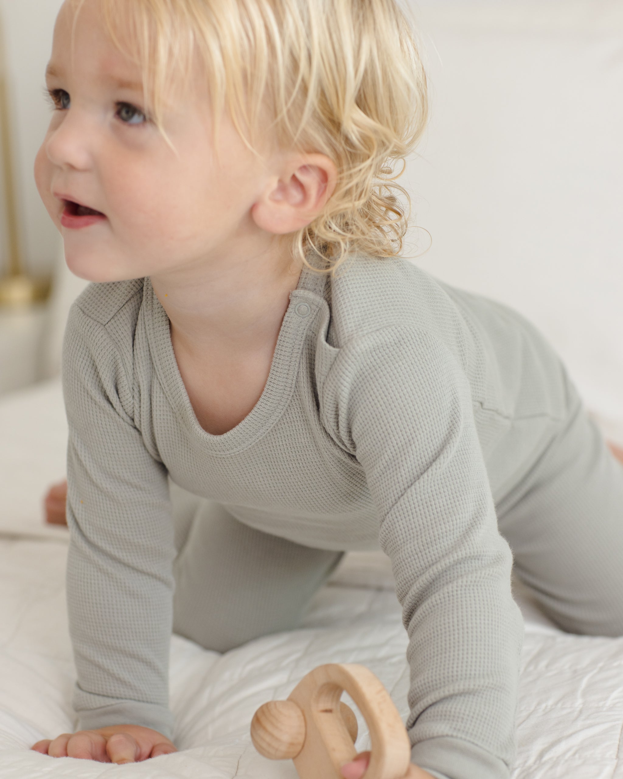 Waffle Top Pant Set || Sage - Addy & Lou