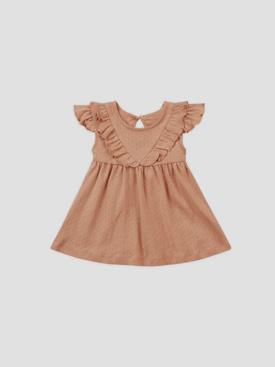 Sleeveless Ruffle Dress - Melon