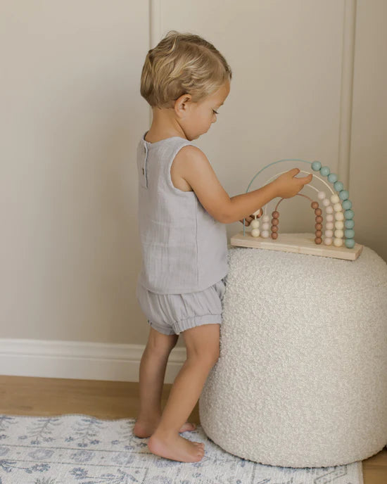 Woven Tank & Short Set - Periwinkle