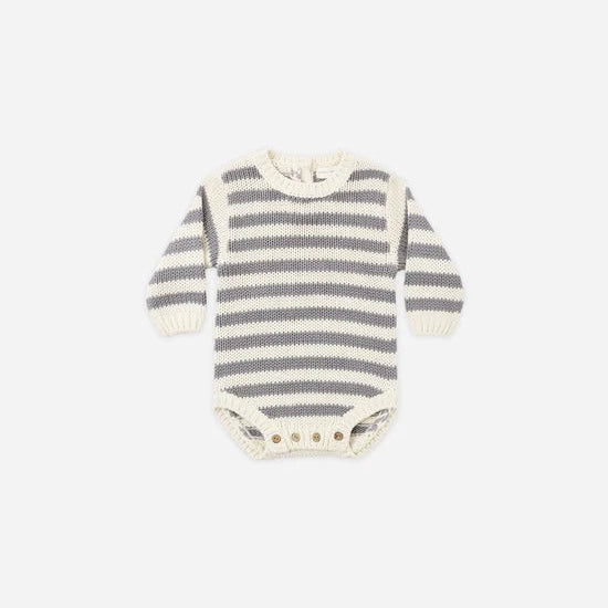 Rex Romper Slate Stripe