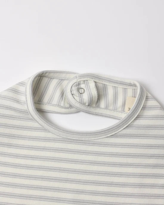 Jersey Snap Bib, 2 Pack Sheep, Cloud Stripe