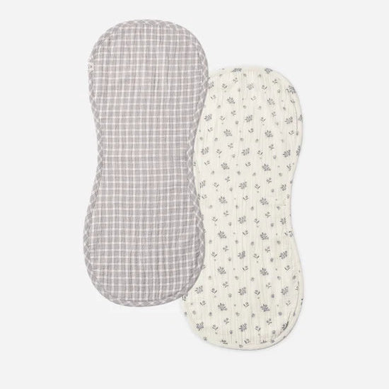 Burp Cloth, 2 Pack Winter Berry, Blue Gingham