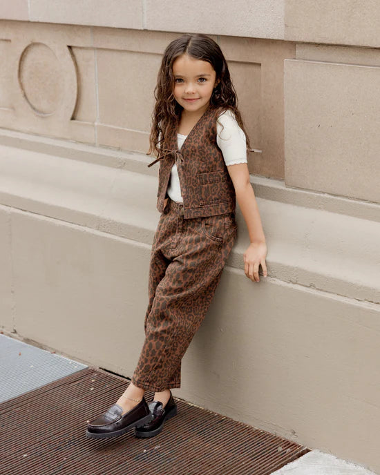 BARREL PANT || LEOPARD - BROWN