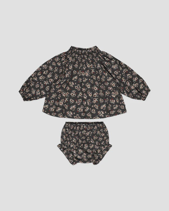 Quincy Set Dark Floral - Black