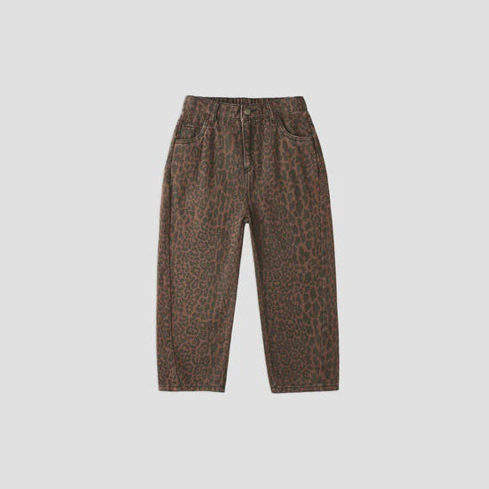 BARREL PANT || LEOPARD - BROWN