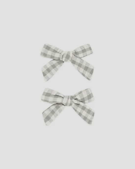 Bows, Set of 2 || Eucalyptus  Gingham