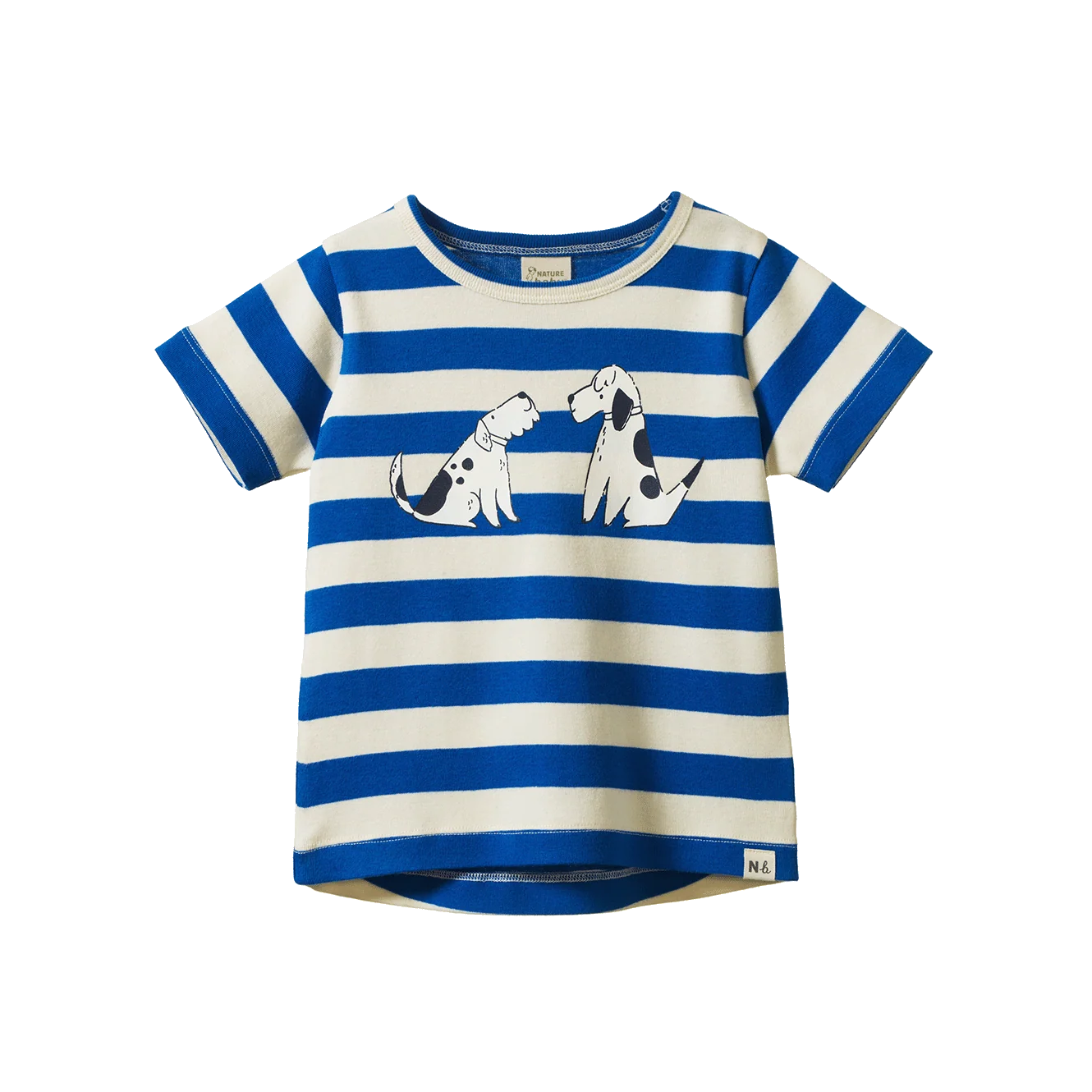 RIVER TEE - Dog Walk Blue Print