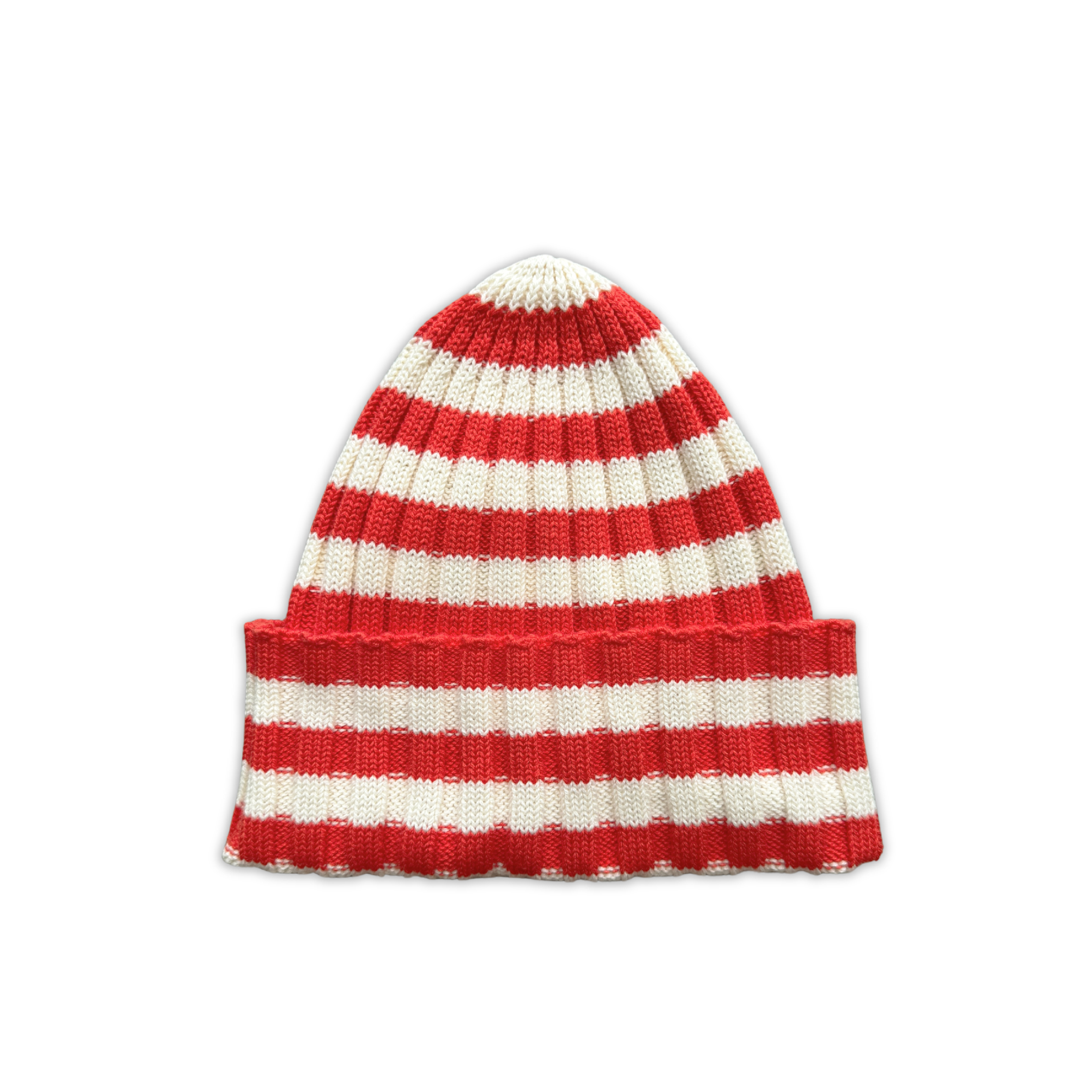 Organic Striped Pixie Rib Beanie - Sauce