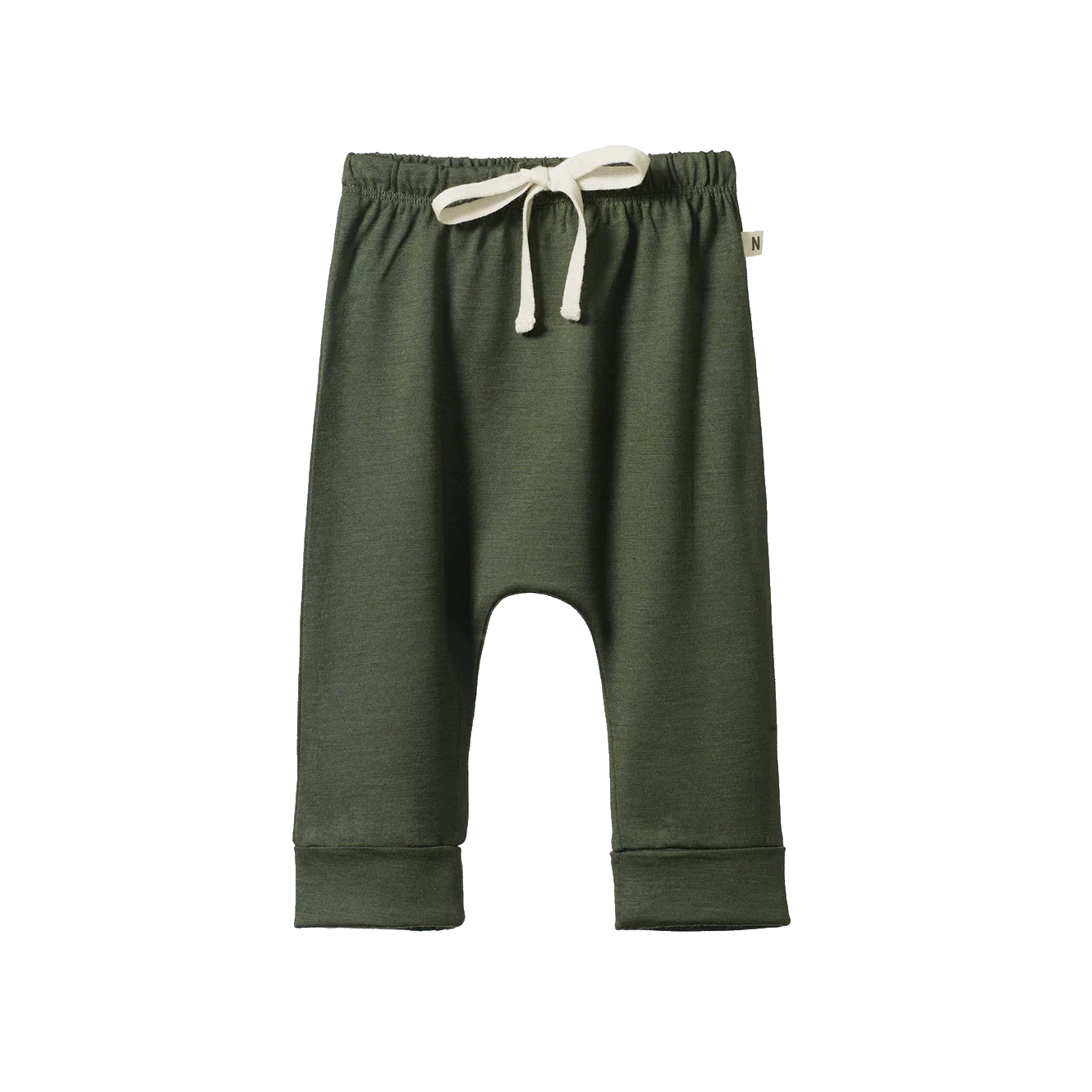 MERINO DRAWSTRING PANTS - Thyme