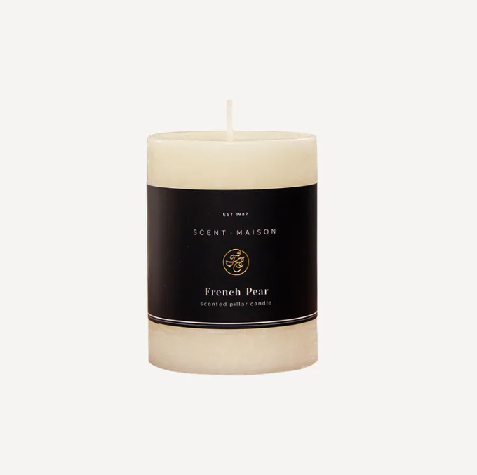 Maison Pillar Candle French Pear 3x4"