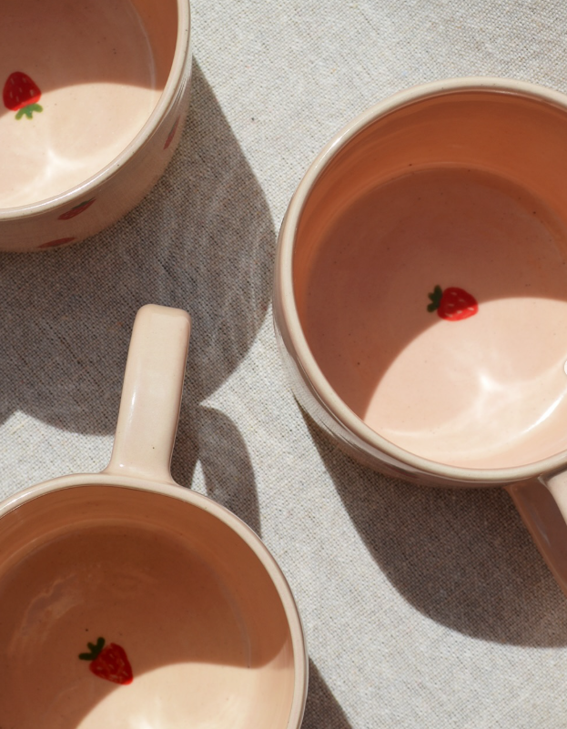 Pink Strawberry Mug