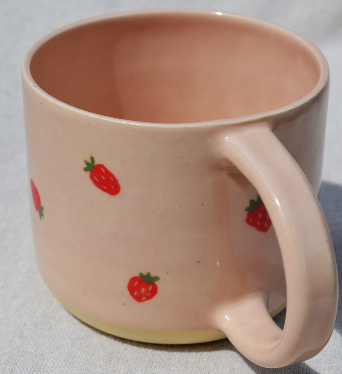 Pink Strawberry Mug
