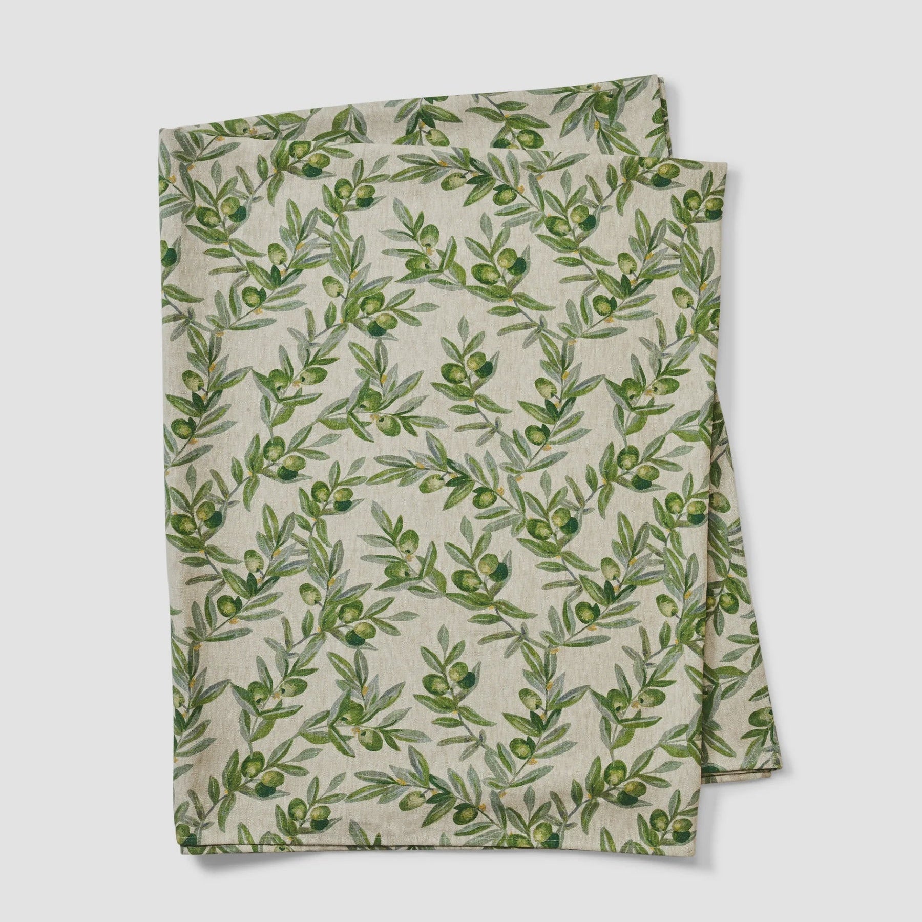 Olive Green Linen Tablecloth