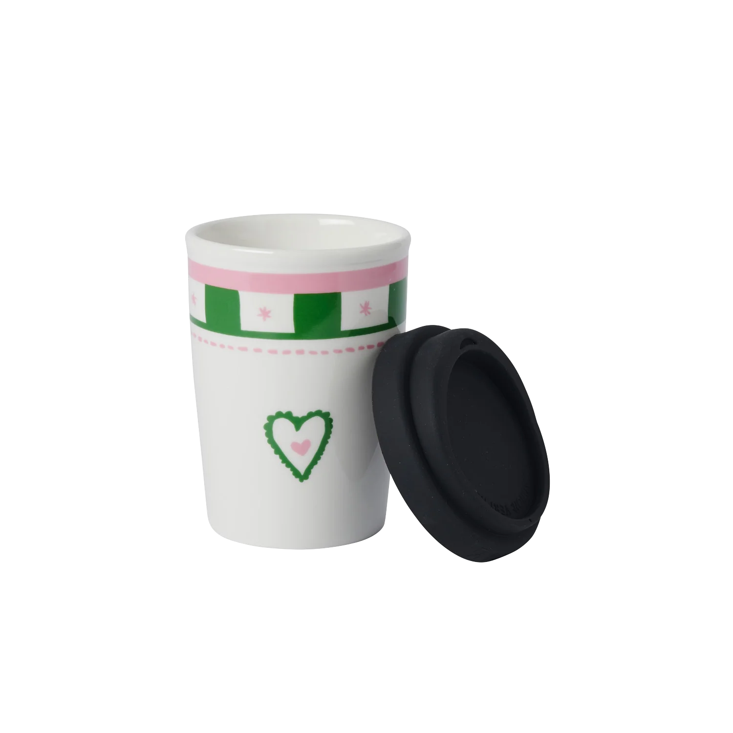 Handpainted Heart Travel Coffee Cup