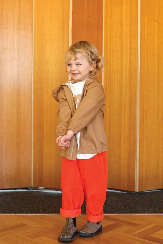 Organic Cord Pant - Tomato