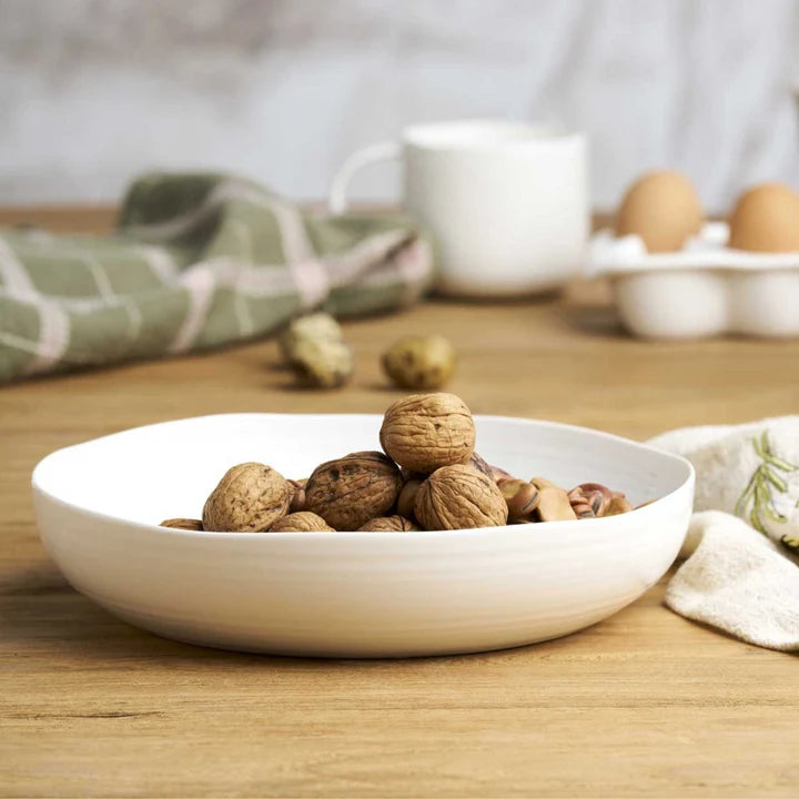 SHALLOW SERVING BOWL 24CM - AT HOME WHITE
