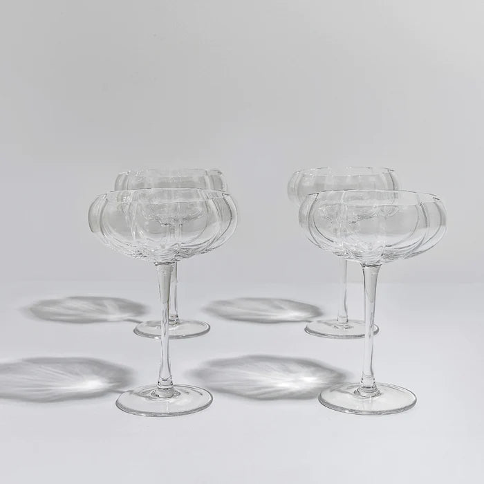 Petal Cocktail Glass - Clear - Set of 4