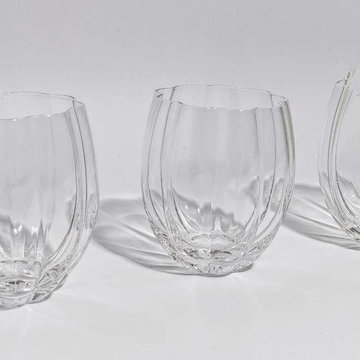 Petal Stemless Glass - Clear- Set of 4