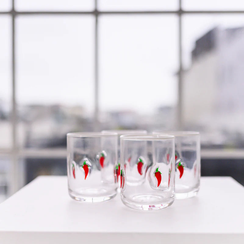 Chilli Icon Glass - Set of 4