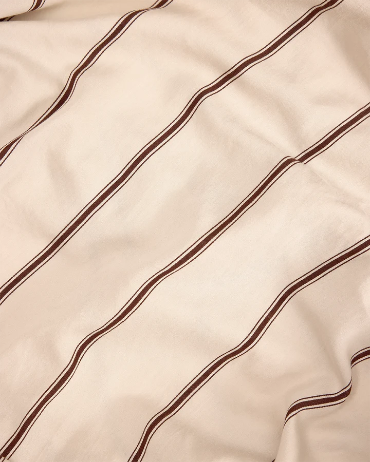 Quilt Cover - Vanilla / Mahogany