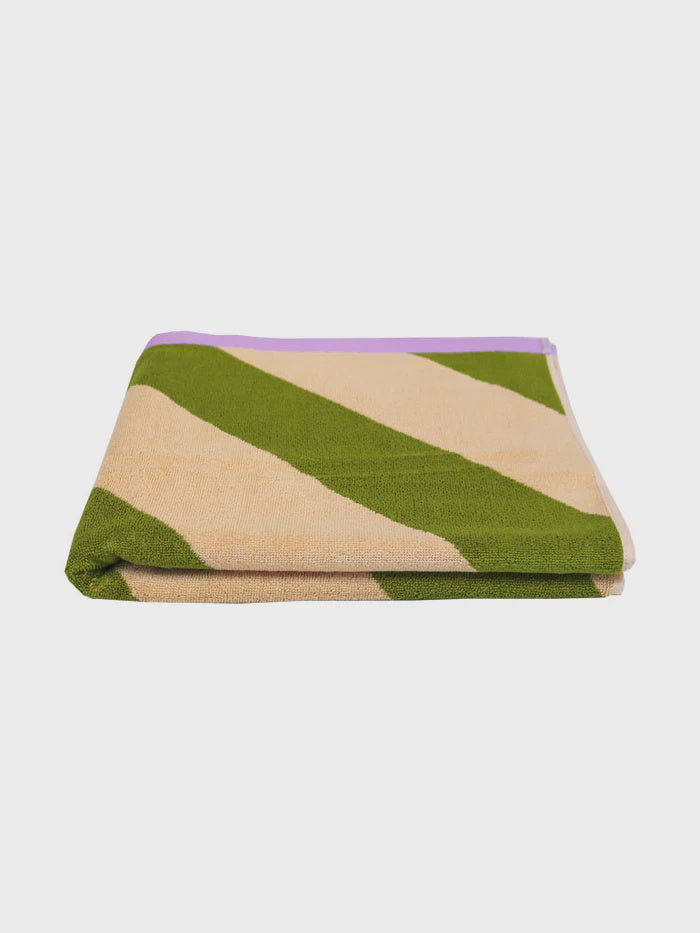 Pistachio Stripe Bath Towel