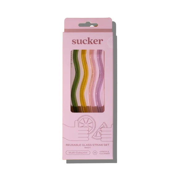Reusable Glass Straws – Multi-coloured