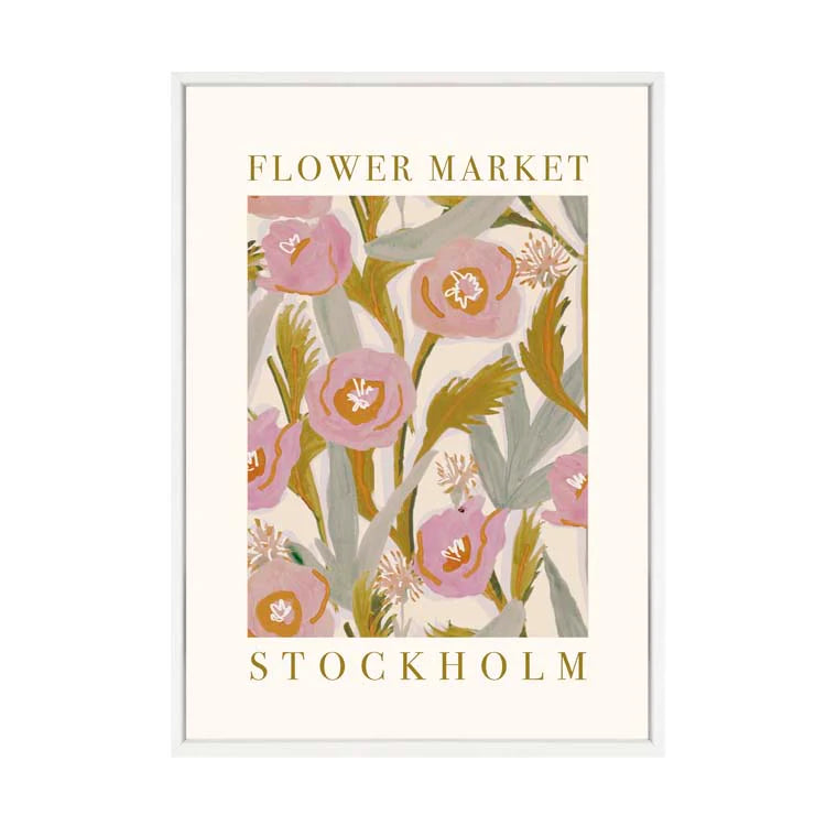 A1 White Framed - Flower Market