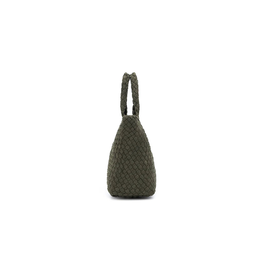 Cherie 2 Piece Suedette Mini Handbag Dark Olive