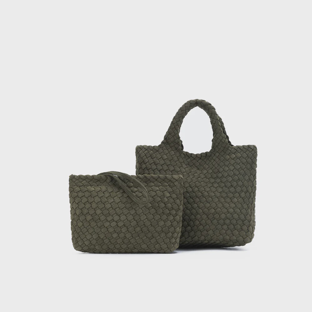 Cherie 2 Piece Suedette Mini Handbag Dark Olive