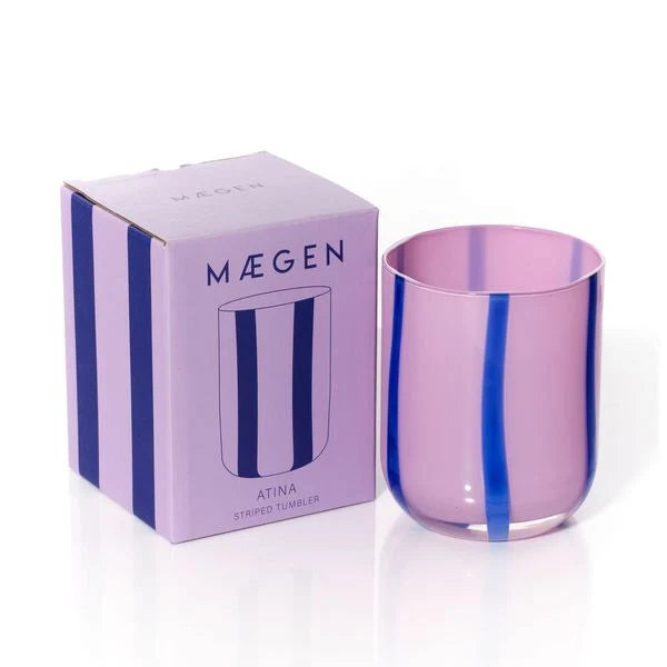 Atina Striped Tumbler - Lilac/Navy