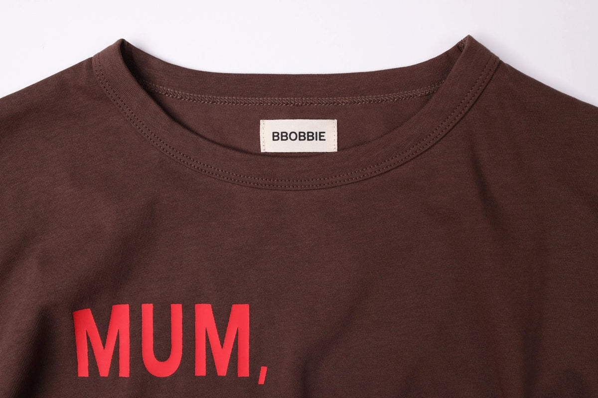 Mmm Tee in Brown/Red