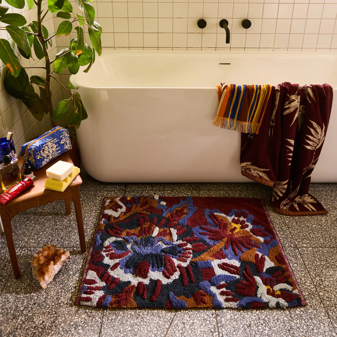 Eliza Bath Mat - Rosewood
