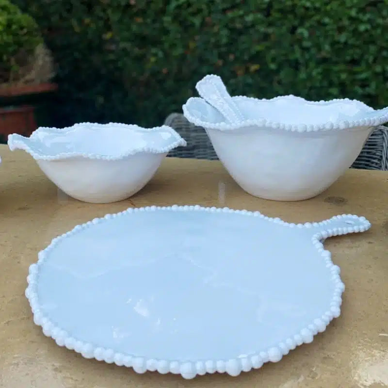Melamine Pearl Bowl 20cm - White