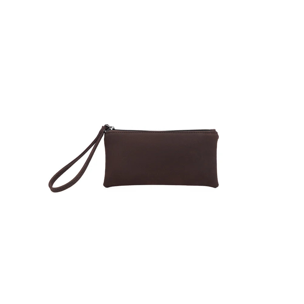 Nolita 2 Piece Eastwest Handwoven Suedette Handbag - Chocolate