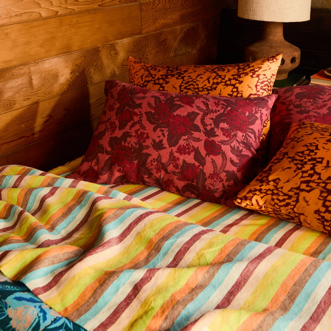 Sierra Linen Pillowcase Set - Terracotta