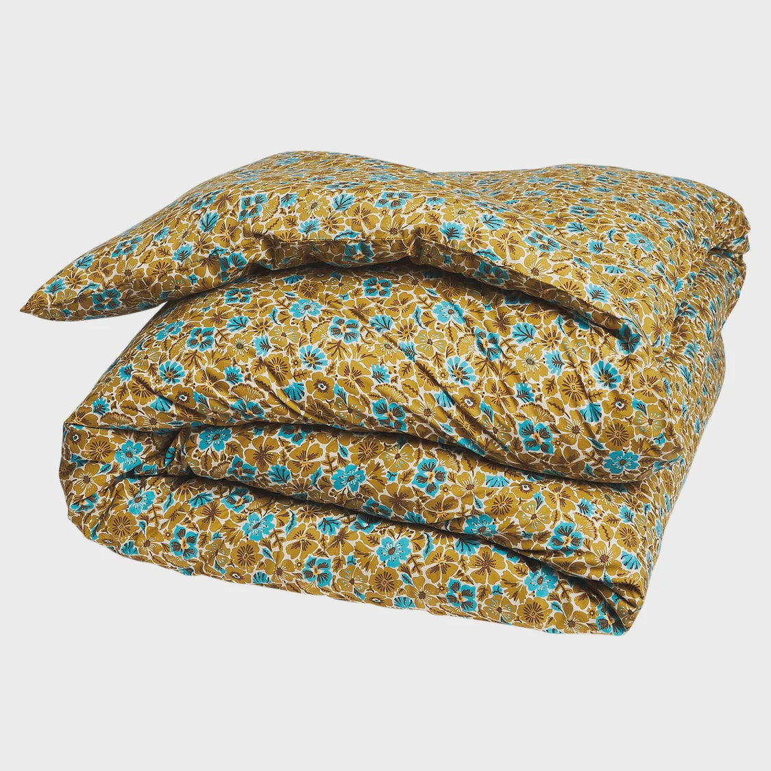 Magnolia Cotton Quilt Cover - Turquoise