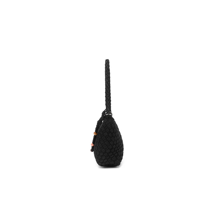 Nolita 2 Piece Eastwest Handwoven Suedette Handbag - Black
