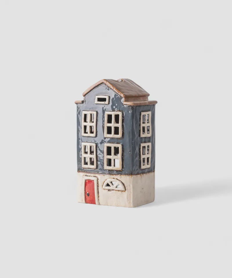 Alsace Tea Light House Nordic Navy