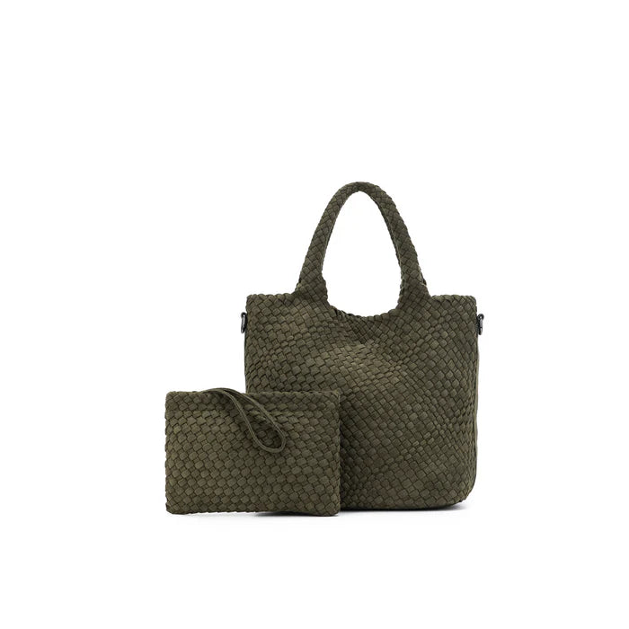 Arielle 2 Piece Suede Top Handle Bag