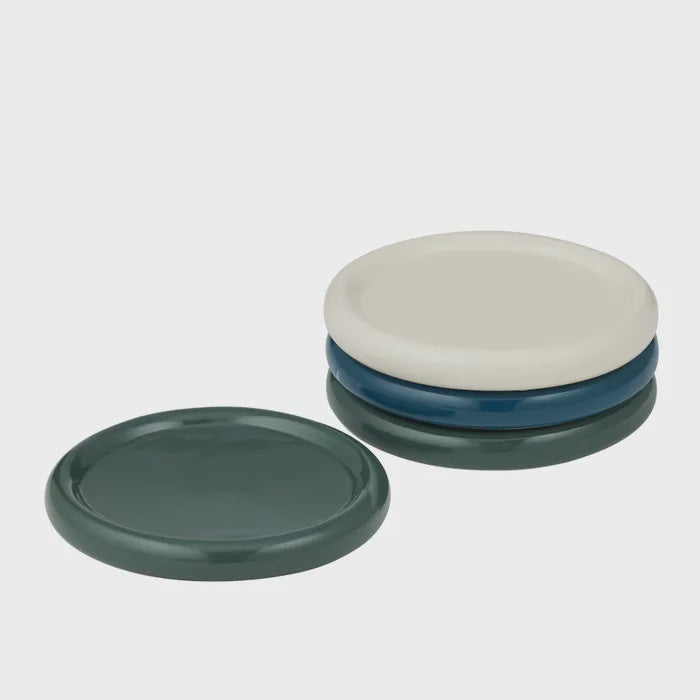 Orb Ceramic Coasters 4pk - Teal