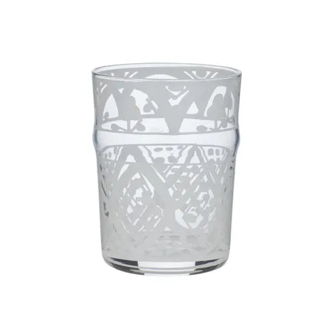 Aleah Glass Tumbler 7.5x10.5cm Clear/White