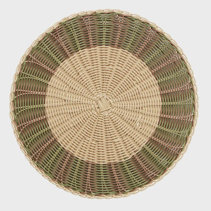 Umbria Woven Placemat - Nat/Olive