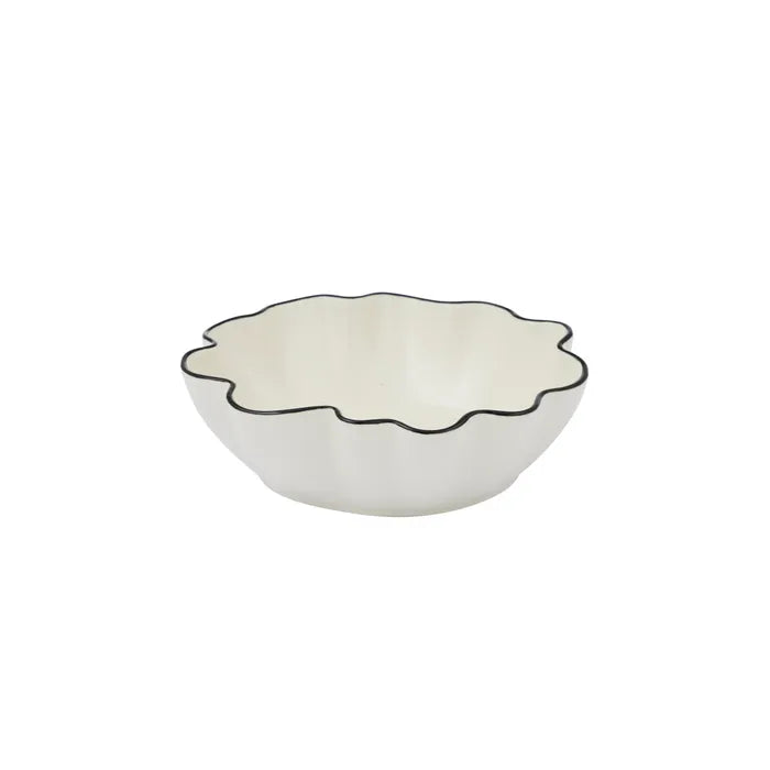Winslow Ceramic Bowl 16x5cm Ivory/Black