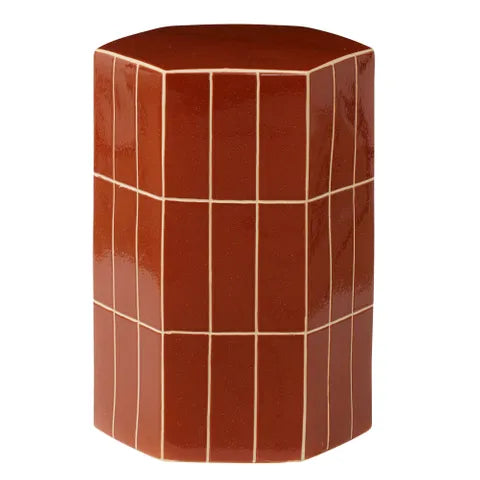 Seidler Ceramic Tile Stool - Rust
