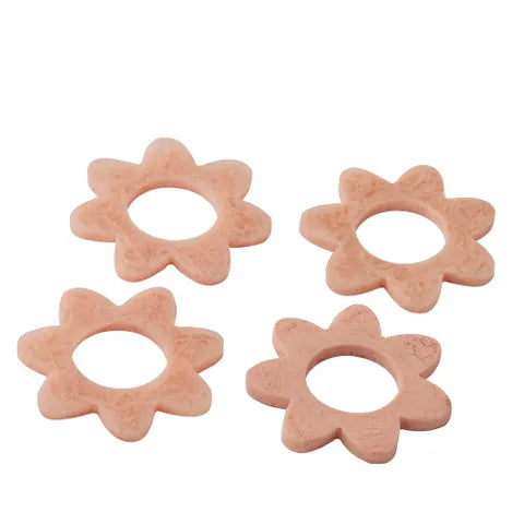 Kip Resin Napkin Ring 8cm Peach - Set of 4