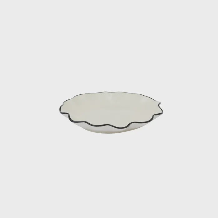 Winslow Ceramic Plate 14x2cm Ivory/Black