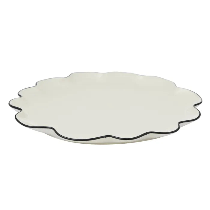 Winslow Ceramic Plate 35x2cm Ivory/Black